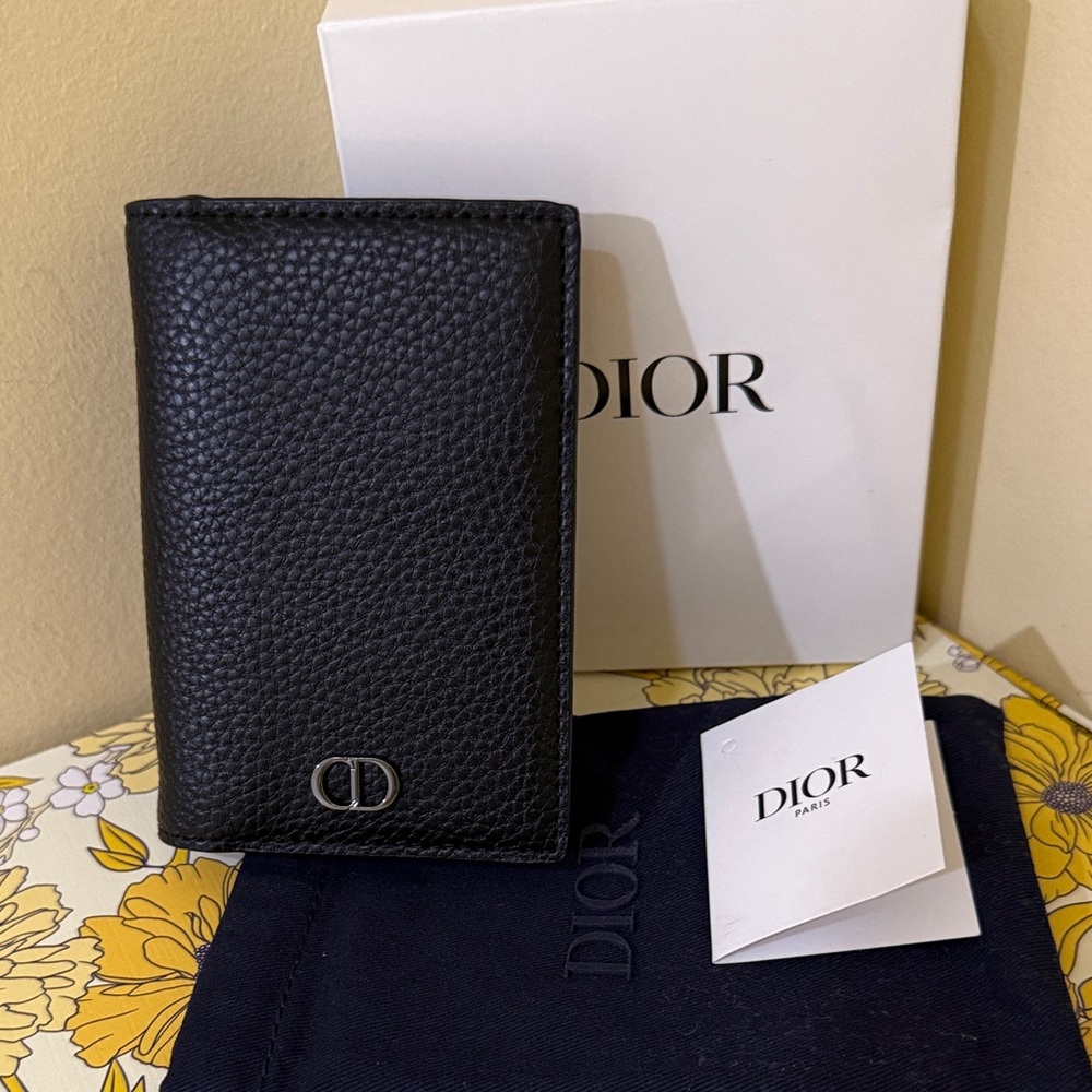 GWP ITEM 📣 Dior Men’s wallet Black Leather Dior Wallet Men’s Dior Gift wallet